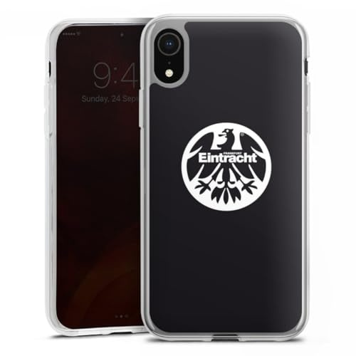 Silikon Hülle kompatibel mit Apple iPhone Xr Case transparent Handyhülle Adler Eintracht Frankfurt Logo