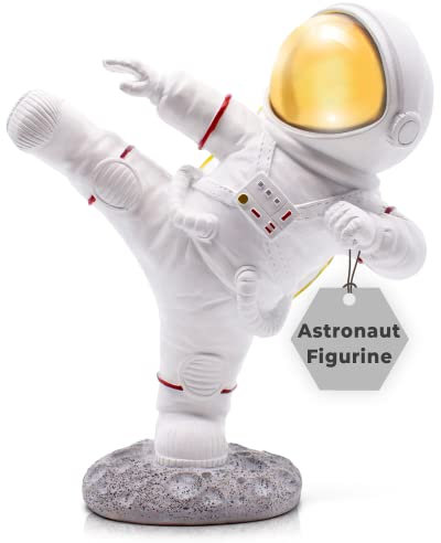 Joyvano Astronautenfigur Weltraum Raumdekoration,Dekorative Raumdekoration für Zuhause, Büro,Spaceman Schlafzimmer Dekor für Männer,Coole Astronaut Dekor Raumdekorationen (Kicking Astronaut)