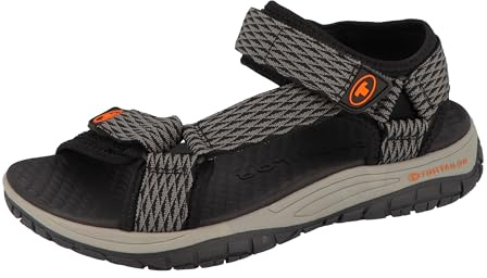 TOM TAILOR Sandaletten für Herren, Farbe:black-grey, Größe:42