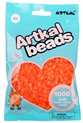 Artkal® Midi 5 mm Bügelperlen Beads / 1000 Stück/S-004 Orange