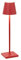 Zafferano, Poldina Micro Lamp, Rechargeable Cordless Table Lamp with Touch Controls, Suitable for Interior and Outdoor, Dimmer, 2200-3000 K, Height 27.5 cm, Red Colour