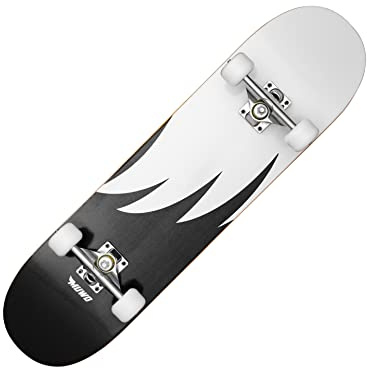 MUWO Street Skateboard 31 x 8 Zoll - Komplettboard für Einsteiger aus stabilem Holz und Aluminium, geeignet für Kinder, Teenager und Erwachsene mit verschiedenen Motive (Swing & Wing)