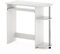 Furinno Computer Desk, Engineered Wood, White Oak/Stainless Steel, 80 (W) x 73 (H) x 40 (D) cm
