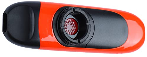 Asixxsix Kazoo, 11 cm professionelles elektrisches Kazoo, kleines tragbares Kazoo-Set, einfach zu bedienendes professionelles Kazoo mit Tonabnehmer, 5 Kazoo-Membran für Gitarre, Ukulele (Orange)