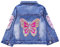 Peacolate 3-10Years Little Big Girls Embroider Butterfly Denim Jacket(pink butterfly,9-10Years)