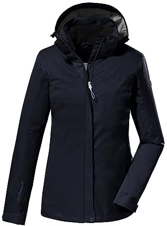 Killtec Damen Funktionsjacke mit abzippbarer Kapuze KOS 133 WMN JCKT | Outdoorjacke, verstellbare Ärmelbündchen, regulierbarer Saum, Zipper-Taschen, wasserdicht, winddicht, atmungsaktiv