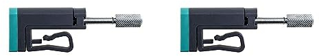 wolfcraft Kantenspanner im 2er Set 3037000 – Zubehör für Schienenzwingen – Ideal für An- bzw. Umleimer und zum Punktspannen – Max. Spannweite 24mm, Grau, Max. Spannweite 24 mm (Packung mit 2)