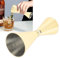 BestAlice Jigger pour Barman, Double Doseur à Cocktail, Doseur en Acier Inoxydable, 30 Ml/60 Ml, Tasse Doseuse Intégrée pour Bar à Domicile(Or)