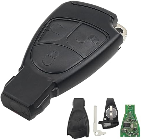 Heart Horse 3 Boutons Boitier/Coque de clé Rechange Télécommande AVCE 433MHz NEC Chip Clef Télécommande Etui de Voiture pour W204 W203 W211 W210 B C E ML S CLK CL Class
