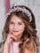 IYOU Flower Girl Headband Purple Floral Wedding Headpiece Pearl Bridal Communion Hair Accessories for Girls