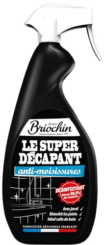 JACQUES BRIOCHIN - Le Super Décapant anti-moisissures - Détruit 99,9% des bactéries - Formule avec Javel - Blanchit les joints - Spécial Salle de bain - Fabrication Française - 500ml
