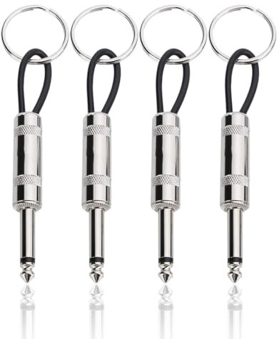 BZKSER Portachiavi Chitarra - 4 PCS Gancio Portachiavi per Amplificatore Chitarra da Parete, Accessori Portatili in Acciaio Inossidabile,Muro,Portachiavi a Tema Chitarra Portachiavi