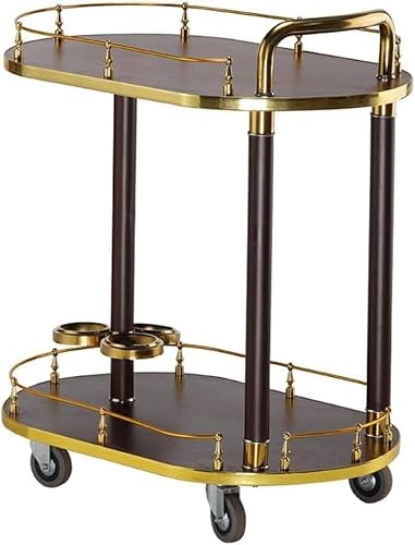 ROLTIN Trolley Bar Servierwagen, Weinwagen für Zuhause Küche Hotel Minibar Cocktailwagen Barwagen Campingwagen Getränkewagen Stehtisch