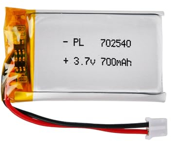 3.7V Lipo battery, 3.7V 500mAh 702540 Lithium Polymer Ion with 2P-PH connection with 2.0 mm Pitch