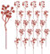 JOFONY Christmas Red Berries Stems, 20 Pack Christmas Holly Berries Artificial Berries Holly Red Berries Branches for Christmas Tree Wreath Crafts Home Decoration