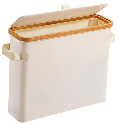 Afurl Toilettenpapier-Aufbewahrung, Badezimmer-Aufbewahrungsbox Korb mit Deckel, Toilettenpapierhalter Rollenhalter Klopapier Aufbewahrung Organizer, fasst bis zu 12 Rollenpapier