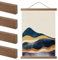 IXTIX Magnetisch Posterschiene, Magnet Magnetische 21/30/40/51CM, Posterleiste Posterschiene Holz für Gemälde, Poster, Reisekarten und Andere Künstlerische Poster (Braun-51CM)