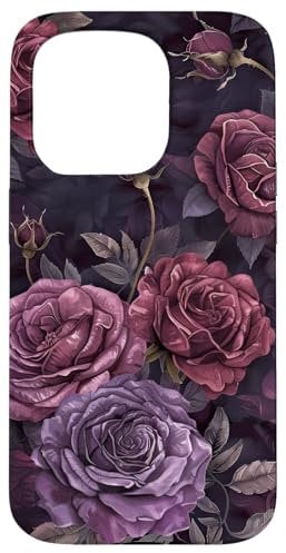 iPhone 15 Pro Elegant Victorian Gothic Roses Vintage Floral Case