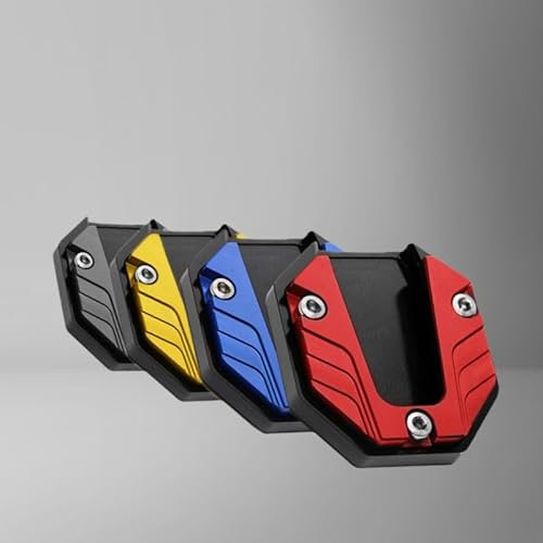 Universal Motorrad Ständer Fuß,Motorradseitenständer, CNC-Aluminium Verlängerungsplatte,Seitenständer Verlängerung für Motorrad, Oxidations- und Korrosionsschutz, robuster Motorradständer - Schwarz