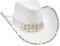 W WIDMANN MILANO Party Fashion - Cowgril Hut Braut mit Perlendeko, Bride to be, Junggesellinnenabschied, JGA