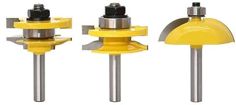 3 pièces 8mm tige surélevée panneau avec profil romain Ogee jeu de mèches de porte en bois C3 carbure Tenon outils de coupe for le travail du bois