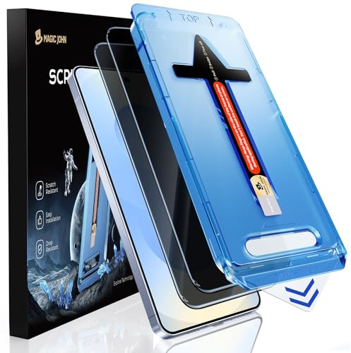 MAGIC JOHN 2 Stück für Samsung Galaxy S25 für Sichtschutzfolie (6,2 Zoll), 28-Grad-schutzwinkel-Einfaches, Auto-Dust-Eliminierung, 9H, Bläschenfrei, Einfache Installation