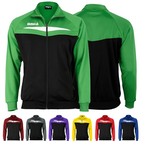 OMKA Optima Herren Trainingsjacke Sportjacke Joggingjacke Freizeitjacke (DE/NL/SE/PL, Numerisch, 50, Regular, Regular, Grün)