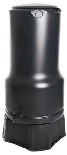 Regenwassertonne Regentonne Regenbehälter Wasserfass AQbell Regentank Regenfass Rund Wassertank mit Standfuss Deckel und Wasserhahn 200L Anthrazit