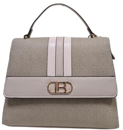 Laura Biagiotti Borsa Donna Linea Tabitha 112-4 Elegante borsa a mano in pelle sintetica con finitura testurizzata e dettagli. (CIPRIA ROSA)