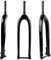 Fibre De Carbone Fourche Rigide Fourche Rigide VTT 29'' 1-1/2'' Conique Tube De Direction sans Filetage Axe Thru 15x110mm Fourche Boost Frein À Disque 694g(Black Glossy)