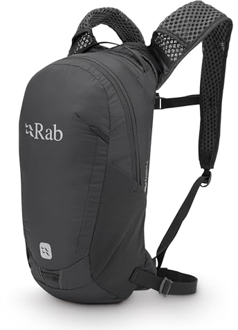 Rab Tygen Backpack - Black - 6L(Back - M) | Lightweight Breathable Daypack, for Travel, Hiking, & Commuting