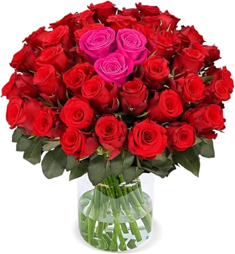 Blume Ideal Rosenstrauß - 40 Rosen - Heartbeat - Ø 40–50 cm - Echte premium Blumen für Hochzeit & Deko - 7 Tage Frischegarantie - in verschiedenen Farben und Mengen