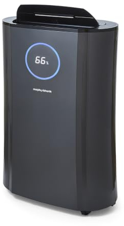 Morphy Richards PureFresh 20L/Day Dehumidifier, 40m2, Laundry Mode, HEPA Carbon Filter, Low Noise, Premium Air Flow, Touch Control, Smart Function, Defrost, Air Purifier, Extra Long 2m Cord, 270w
