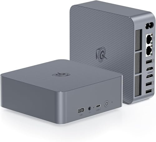 Beelink Mini PC EQR6, AMD Ryzen 7 7735HS, 8C/16T, bis zu 4.7GHz, Mini Computer 24GB LPDDR5 RAM, 500GB PCIe 4.0 SSD, Windows 11 Pro, 4K-Dual-Display, Dual HDMI/Dual 1000M LAN/WiFi 6/Bluetooth 5.2