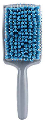 Kukyller Spazzola per capelli a paletta, Spazzola per capelli districante a paletta blu Pettini per la cura assorbente Pettine per asciugatura, 25 x 8,5 cm