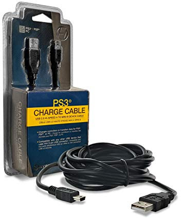 Câble de charge USB-Mini USB 3m pour manette PS3 et transfert données PSP/PC