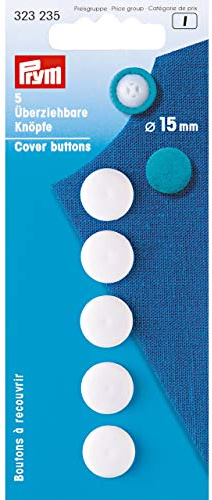 Prym - Prym Plastic White (15mm) Cover Buttons - 1 Unit