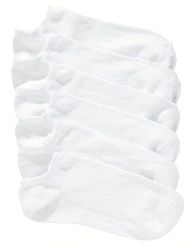 Britwear 6 x Ladies Short Trainer Sport Socks (Cotton Blend) Colour:White Shoe Size:UK 4-6