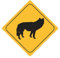 FahnenMax Autoaufkleber Sticker Achtung Wolf Aufkleber