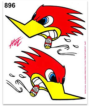 4R Quattroerre.it 896 Sticker Aufkleber Specht, 13.5 x 16 cm