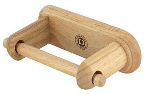 Bathroom Toilet Roll Holder Tissue Paper Storage Rack Wall Mount Bathroom Accessories Fixing (Wooden Toilet Roll Holder)