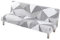 Sofabezug Ohne Armlehnen, Moderner Druck Sofabezug 3 Sitzer Ohne Armlehne Stretch Couch überzug Armlose Sofabettüberzug für Faltbares Schlafsofa Ohne Armlehnen ,180-210 cm(Dreiecksmuster)