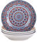 vancasso Tafelservice Suppenteller porzellan, MANDALA 4 teiliges Tiefteller Set, Suppenteller Ø 20,8 cm, Geschirr Tellerset Suppenschalen, böhmischer Stil, 700ml