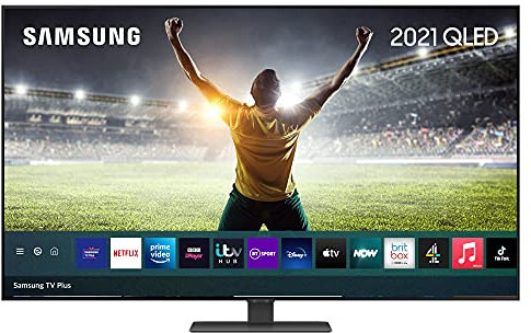 Samsung 75 Inch Q80A QLED 4K Smart TV (2021) - HD QLED TV With Wide Viewing Angle Boundless Screen, Alexa Built In, Smart TV Streaming, 100% Colour Volume Picture, Ultrawide Game View - QE75Q80AATXXU