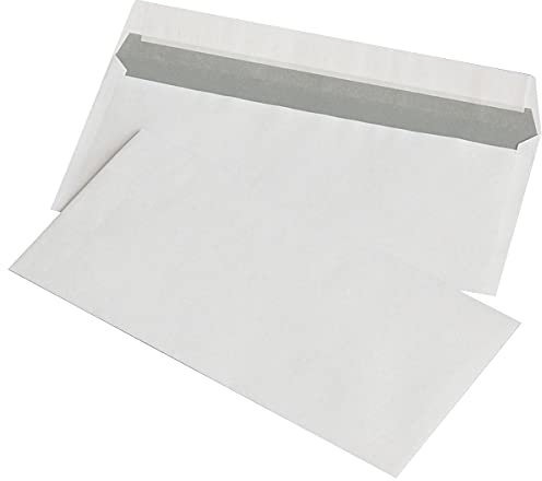 Briefumschläge Mit Silikonband OFFICE PRODUCTS HK DL 110x220mm 80gsm 1000St Weiß / / Typ-Mit Silikonband/Art-HK/Farbe-Weiß/Format-DL/Flächengewicht (g/m2)-80 / Abmessungen (mm)-162x229