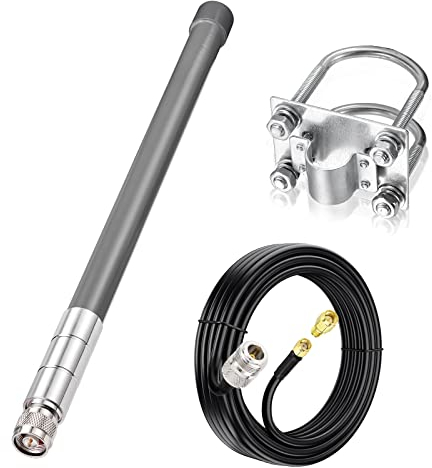 Bingfu 3 dBi Lora Antenne 868 MHz Fiberglas Lorawan Antenne mit 3 Meter ALSR240 Verlängerungskabel für RAK Nebra Bobcat HNT Helium Hotspot Miner SyncroBit LoraWan Gateway Lora Modul Repeater