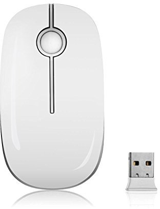 TSYMO 2.4G Slim Wireless Mouse with Nano Receiver, Less Noise, Portable Mobile Optical Mice for Notebook, PC, Laptop, Computer, MacBook MS001