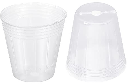 PATIKIL 3 Inch Plastic Plant Nursery Pots, 40 Pack Flower Starting Container for Indoor Outdoor, Clear