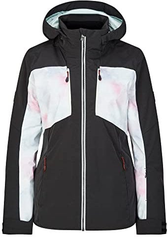 Ziener Damen TILFA Ski-Jacke/Winter-Jacke | warm, wasserdicht, PFC frei, black.cloudy rainbow, 36