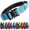 TSPRO Premium Hundehalsband mit Griff Dickes Verstellbares Taktisches Hundehalsband Schwere Ausführung Schnellverschluss Metallschnalle für Mittelgroße bis Große Hunde (Blau M)
